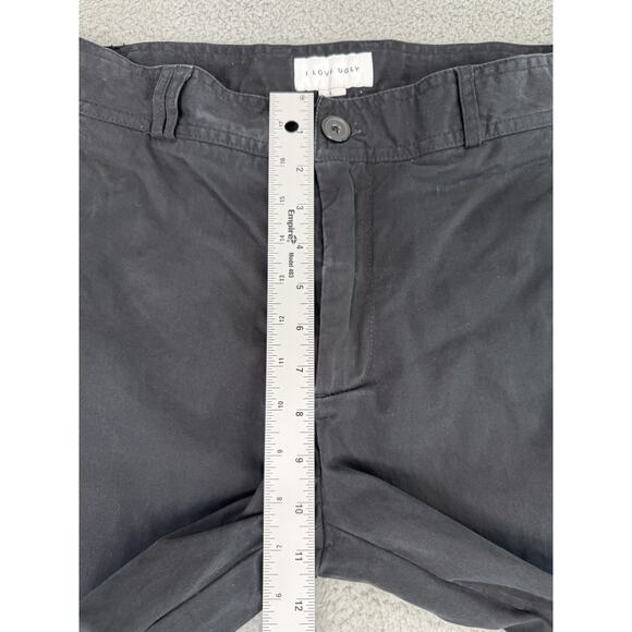 I Love Ugly ILU Pants Men's Large 33x25 Black Regular Fit Stretch Cotton - Picture 3 of 14
